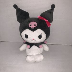 Hello Kitty Kuromi Plush Cinnamoroll Pink Gray Skull Bow 12” Stuffed Doll Sanrio